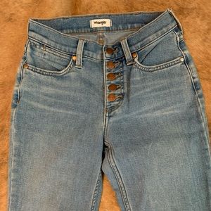 Wrangler button fly flare jeans